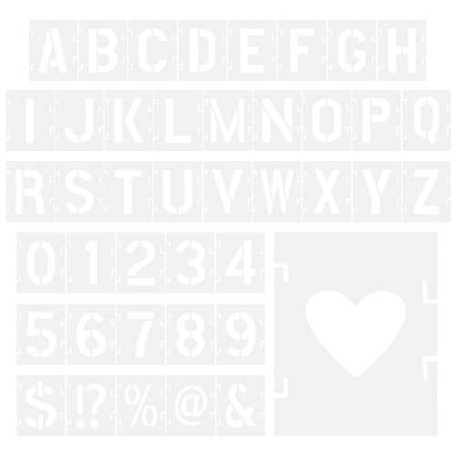 Grand pochoir lettre alphabet - pochoir,