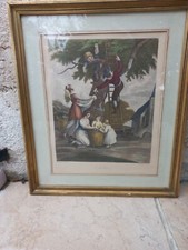 F. BARTOLOZZI ( 1727-1815) d'après W. HAMILTON : October Gravure Coloriée Main