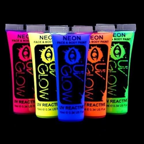 Glow blacklight neon face - uv,