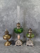 Lot de 3 Lampes à Pétrole avec deux verre Kosmos.