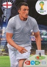 131 PHIL JONES # ENGLAND PANINI CARD ADRENALYN WORLD CUP BRAZIL 2014