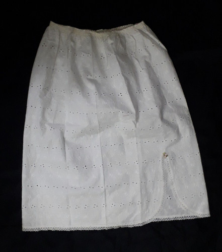 Ancien jupon coton blanc - ancien,