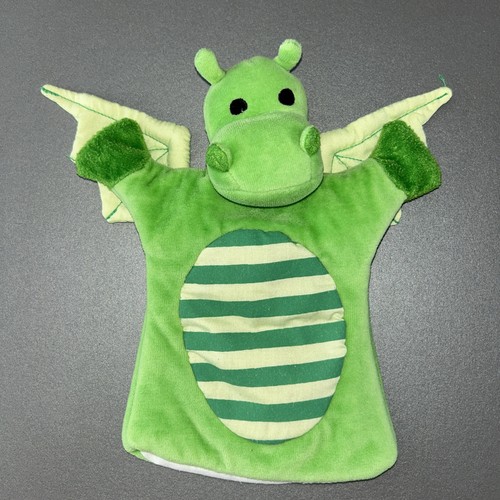 Doudou marionnette dragon - doudou, vert