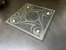 Ancien sous-plat verre dépoli