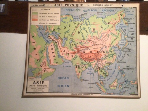 Ancienne carte scolaire hatier - scolaire,