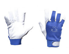 Gants De Montage En Cuir De Chèvre Gants De Travail Gants Bleus