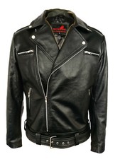Veste cuir noir - en,