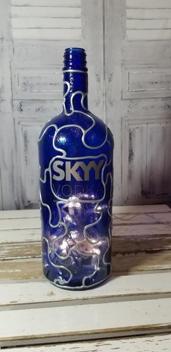 Hand painted wine - hand, bottle