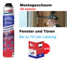 POLYNOR MEGA PRO 850 ml mousse de montage PUR mousse de construction mousse P...