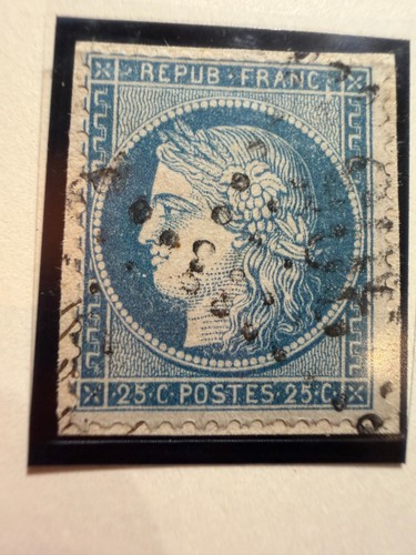 Timbre 20c bleu - -,