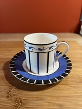 Tasses à café  litron + sous-tasse Christian Dior :Modèle "RAYURES 55" Etat neuf