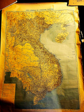 INDOCHINE FRANCAISE / CARTE /  75 X 105 cm