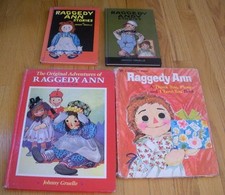 Lot of 4 Vintage Raggedy Ann & Andy Books Johnny Gruelle classics