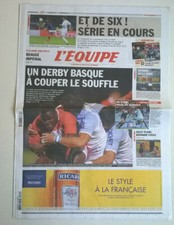 L'EQUIPE N°20 711 du 26/03/2011 -Qualif Euro: Lux-Fra 0-2 /Top14:Un derby basque