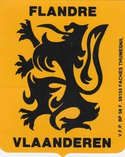* AUTOCOLLANT FLANDRE VLAANDEREN **LION DES FLANDRES**