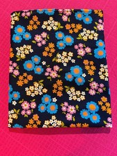 Tissu ancien coton années 1970 fleurs  91 cm x 280 cm C816