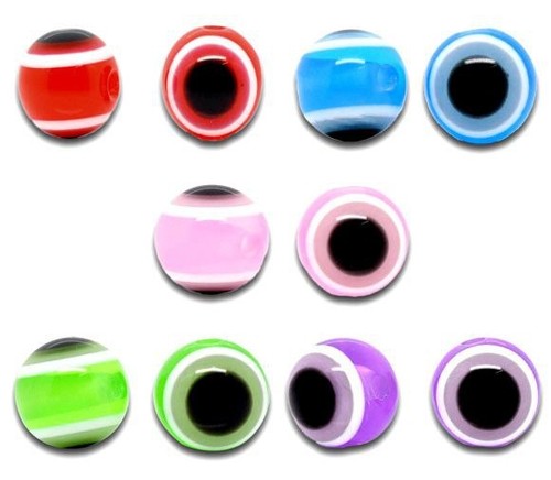 Lot perle oeil mix 10mm - oeil,