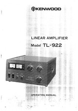 Bedienungsanleitung-Operating Instructions pour Kenwood TL-922