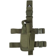 MFH Étui De Cuisse Droit Militaire Réglable OD Green