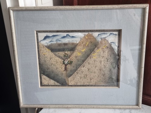 Peinture moghol scène de - ,