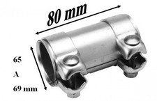 Raccord Echappement Longueur 80 mm-Diamètre de 65 à 69 mm