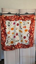 Christian Dior, Foulard carré 85 X 85 cm vintage par  100% soie. fleurs