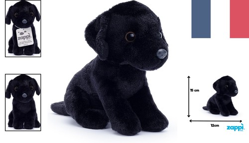 Peluche labrador noir zappi - peluche,