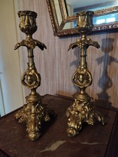 Paire de Bougeoirs en Bronze