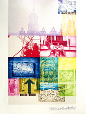 Robert Rauschenberg Lithographie COA Numérotée Signée Op 175ex (Jasper Johns)