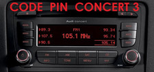 code pin pour autoradio CONCERT 3 pour audi a3 a4 a6 tt