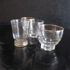 4 verres coupes liseré or fin