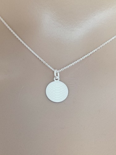 Collier médaillon motif - , peau