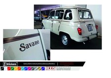 Pour Renault 4L kit savane impression quadricolor  Autocollant stickers Decals