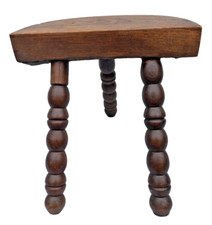 Tabouret chêne style Charles Dudouyt 1940 tabouret de traite French Design