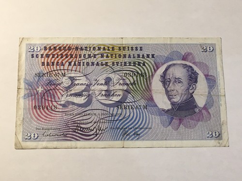 Billet suisse francs - francs, 1970