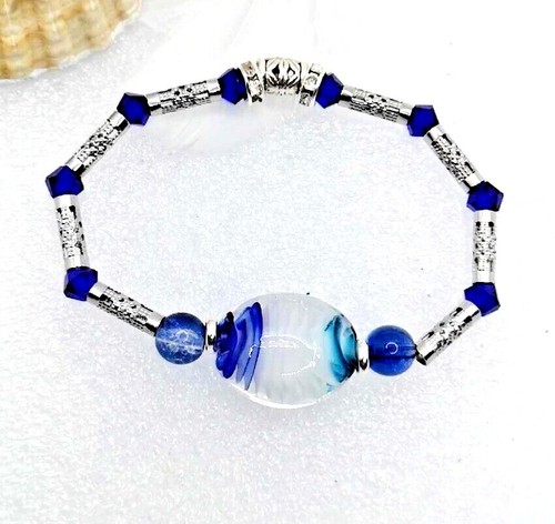 Bracelet bleu style - bracelet,