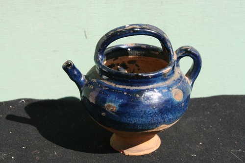 Pot ancienne gargoulette en - pot,