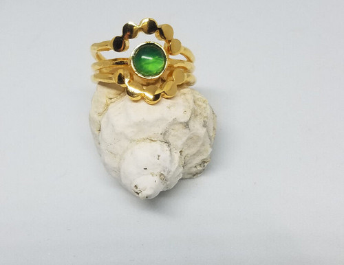 Bague triple martelée