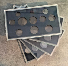 5 BOITIERS DE RANGEMENT DE 11 CASES POUR MONNAIES DE 1 CT A 100 FRS