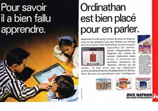 PUBLICITE ADVERTISING   1988   ORDINATHAN   jeux intelligents   ( 2 pages)