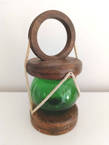 Vintage lampe poser verre - À,