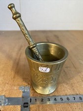 N. 51 Mortier De Cuisine / Pilon Bronze Pharmacie Outil Ancien Apothicaire