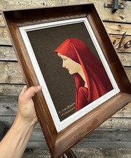 Albert Couturier Tapisserie d Aubusson Ancien Vintage Point de Croix Portrait