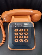 Ancien Téléphone Orange CASIMIR Vintage à clavier numérique années 70