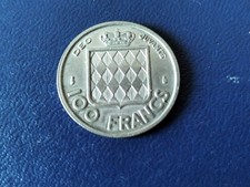 Monaco monnaie 100 francs 1956 type Rainier III