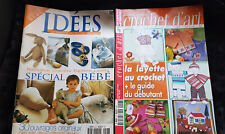 lot 2 magazines crochet d'art et idées bébés layette