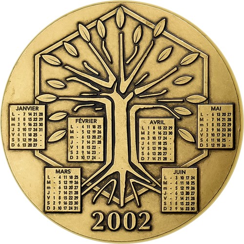 France médaille calendrier - médaille,,