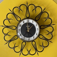 HORLOGE  BAYARD  EN FER FORGE fleur de lys