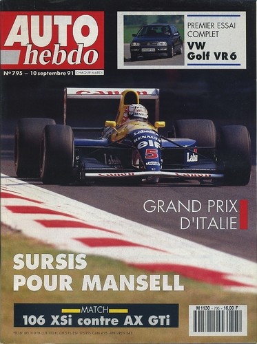 Auto hebdo 795 - hebdo, 10/09/1991