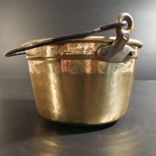 Chaudron miniature métal cuivre laiton vintage design art déco maison N4618